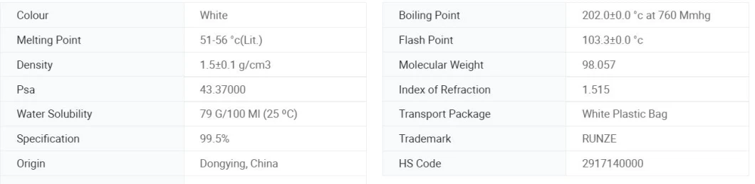 Good Quality Ma 99.5% Purity CAS No. 108-31-6 Organic Intermediate Maleic Anhydride with Low Price