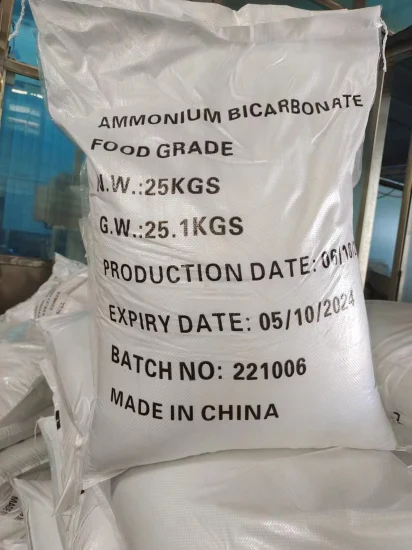 Ammonium Bicarbonate 99-100.5% Min 25 Kgs Packing Food Additive/Indusry Grade